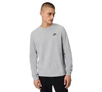 Nike Herren M NSW CLUB TEE - LS Langarm T-shirt, Grau (Dark Grey Heather/Black/063), 2XL