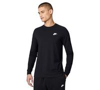 Nike Herren M NSW CLUB TEE - LS Langarm T-shirt, Schwarz (Black/White/010), 2XL