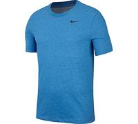 Nike Herren Men's Nike Dry Tee Drifit Cotton Crew Solid Kurze rmel, Light Game Royal Heather/Black, XL EU