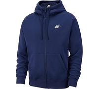 Nike Herren Nsw Club Fz Bb Hoodie Mit Durchgehendem Rei verschluss, Midnight Navy/Midnight Navy/White, L-T EU