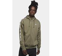 Nike Herren Repeat Fleece Full Zip Bb Kapuzensweatshirt, Medium Olive/White, XS