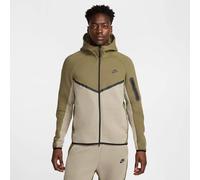 NIKE Herren Shirt M NK TCH FLC FZ WR HOODIE (HV0949) S MEDIUM OLIVE/LIGHT ARMY/BLACK
