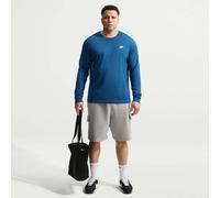 Herren Tennis-Langarm-T-Shirt Nike Sportswear Club Long Sleeve - midnight navy/white - Blau (M)
