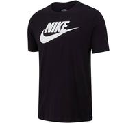 NIKE Herren T-Shirt M NSW ICON Futura Shirt AR5004 B, Größe:L, Farbe:010 Black White - Schwarz Weiß