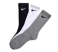 Nike Herren Socken Cushion Quarter 3er Pack, mehrfarbig (grey heather/black/white), Gr. S