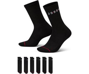 NIKE Herren Socken Jordan Everyday Crew (6 Paar) (FZ2051) S BLACK/GYM RED/WHITE