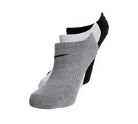 Nike Herren Socken Lightweight No Show 3er Pack, SX4705-001, Mehrfarbig (Grey Heather/Black/White), Gr. 34 - 38 (S)