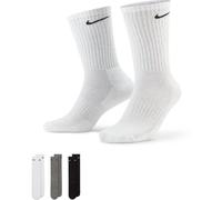 Nike Herren/Damen/Unisex Everyday Cushioned Training Crew Socks (3 Pairs) S weiß