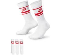 Nike Unisex Socken 3er Pack Everyday Essentials Crew Socks DX5089-102 34-38 White/University Red