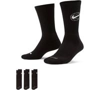 NIKE Herren Socken U NK ED CREW BBALL 3PR 144 (DA2123) S BLACK/WHITE 010