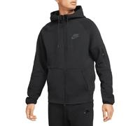 NIKE Herren Sportbekleidung Full Zip Hoodie Tech Fleece Baumwolle Schwarz Reißverschluss Windrunner FLC Herren Größe M, Schwarz , M