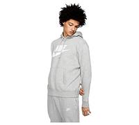 Nike Herren Sportswear Club Fleece Hoodie, Dark Grey Heather/Matte Silver/White, M