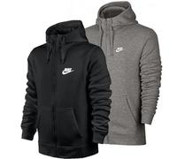 Nike Herren Sportswear Club Hooded Sweatshirt, Black/Black/White, S EU