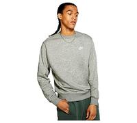 Nike Herren Sportswear Club Sweatshirt, Dk Grey Heather/Weiss, L