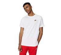 Nike Herren Sportswear Club T-Shirt, Weiß (White/Black/University Red 100), Medium
