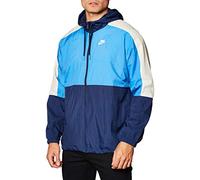 Nike Herren Sportswear Hooded Jacke, Midnight Navy/Pacific Blue/White, L