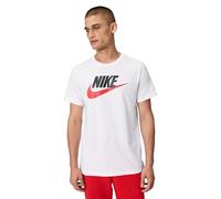 Nike T-Shirt Sportswear Icon Futura AR5004-100 Herren Weiß/Schwarz/University Red Größe L