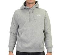 NIKE Sportswear Club Fleece Hoodie 063 - dk grey heather/matte silver/white S