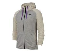 Nike Herren Sweatshirt M NK Dry Hoodie FZ Fleece, Grey Heather/Pale Ivory/Bright Violet, 2XL, 860465
