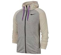 Nike Herren Sweatshirt M NK Dry Hoodie FZ Fleece, Grey Heather/Pale Ivory/Bright Violet, XL, 860465