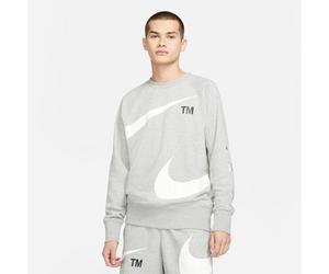 NIKE Herren Sweatshirt Sportswear Swoosh (DD5993) XS DK GREY HEATHER/WHITE