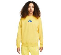 Nike Herren Sweatshirt Swoosh League Fleece Crew DM5460-709 S Vivid Sulfur