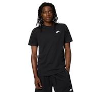 Nike Herren T-Shirt Sportswear Club, Black/White, L, AR4997-013