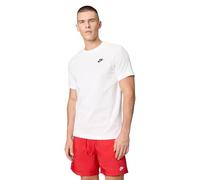 Nike Herren T-Shirt Sportswear Club, White/Black, L, AR4997-101