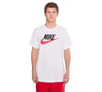 Nike Herren T-Shirt Sportswear Icon Futura, White/Black/University Red, 2XL, AR5004-100