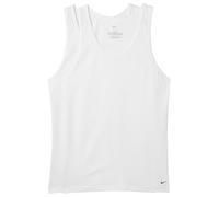 Nike Herren Tank-Unterhemden für den ganzen Tag, Baumwoll-Stretch, 2er-Pack, Weiss/opulenter Garten, Mittel