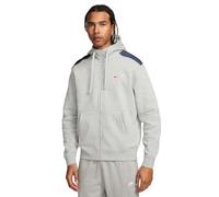 Nike Herren Top M NSW Sp FLC Fz Hoodie Bb, Dk Grey Heather/Thunder Blue, FQ8819-063, L