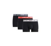 Trunk NIKE UNDERWEAR "TRUNK 3PK", Herren, Gr. S, 3 Stk., blk, whte, brt crmsn ry, cnftti wb, Jersey, Obermaterial: 95% Baumwolle, 5% Elasthan, unifarben, körpernah, Unterhosen, mit Logo-Elastikbu