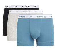 Nike Herren Trunk 3pk Unterwäsche, Blk/Gry H/Smokey Blue-White Wb, XL