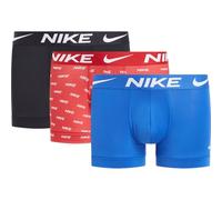 Nike Herren Trunk 3pk Unterwäsche, Gym Red Nk Print/Game Royal/Black, S