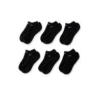 Nike Herren Unisex Everyday Cushion No Show 6 Pair Band Socken, schwarz/weiß, Large (6er Pack)