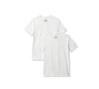 Nike Herren-Unterhemden, Baumwolle, Stretch, kurzärmelig, Rundhalsausschnitt, 2 Stück, Weiss/opulenter Garten, L