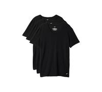 Nike Herren-Unterhemden, Baumwolle, Stretch, kurzärmelig, V-Ausschnitt, 2er-Pack, Schwarz, XL