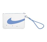 Nike Icon Blazer Wristlet Large Geldbörse Dokumententasche Clutch mit Gurt Sky Blue, weiß/babyblau