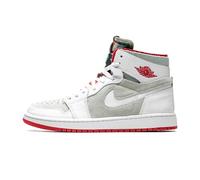 Nike Jordan 1 High Zoom Air CMFT White Daybreak Tropical Twist, Weiß/True Red - Light Silver, 42.5 EU