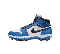 Nike Jordan 1 Mid TD Herren-Fußballschuh (FJ6805-104, Weiß/Royal/Schwarz) Größe 8