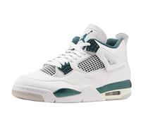 Nike Jordan 4 Retro-Herrenschuhe, Gr, Weiß/Weiß/Neutralgrau/oxidiertes Grün, 40.5 EU