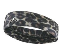 Nike Jordan Dri-FIT Terry Headband Printed - Schweißabsorbierendes Basketball Stirnband - Atmungsaktives Sport Headband, Black/Black/White, One Size