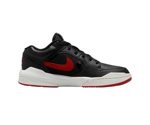 Nike - "Jordan Stadium 90" Swoosh Sneaker für Damen, Leder (Schwarz/Rot) EU 37,5 / UK 4,5