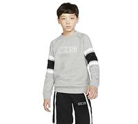 Nike Jungen B NK AIR LS Crew Long Sleeved T-Shirt, dk Grey Heather/Black/White, XS