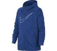 Nike Jungen B NK Dry FZ EMB Leg Sweatshirt, Indigo Force/White, M