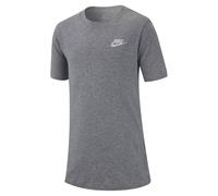 Nike Jungen B Nsw Tee Emb Futura T Shirt, Dark Grey Heather/White, S EU