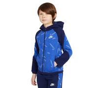 Nike Jungen Fleecejacke Full-Zip Club Winterized AOP Hoodie DJ5522-492 122-128 Blue Void/Game Royal