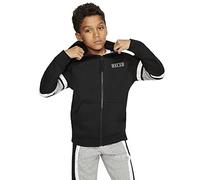 Nike Jungen Hoody Air Full-Zip, Black/Dark Grey Heather/White/White, S, BV3590-010