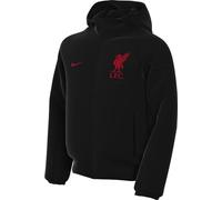 Nike Jungen Liverpool Fc Sportswear Tech FLC Fz Sweatshirt, Black/Black/Black/Gym Red, 14-15 Jahre EU