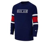 Nike Jungen Long Sleeved T-Shirt B NK AIR LS Crew, Blue Void/University red/White/White, L, BV3591